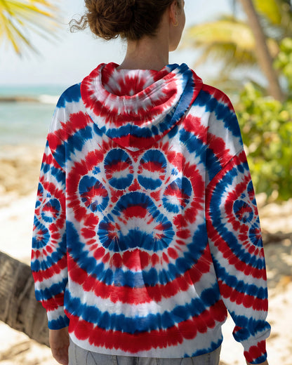 RED WHITE AND BLUE PAW ALL OVER PRINT - TYQY0104261