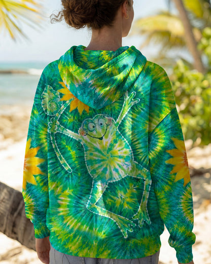 FROG SUNFLOWER SWIRL ALL OVER PRINT   - TLHN1906264