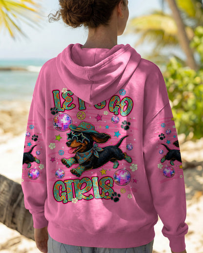 LET'S GO GIRLS DACHSHUND DOG ALL OVER PRINT - TLNT1906262