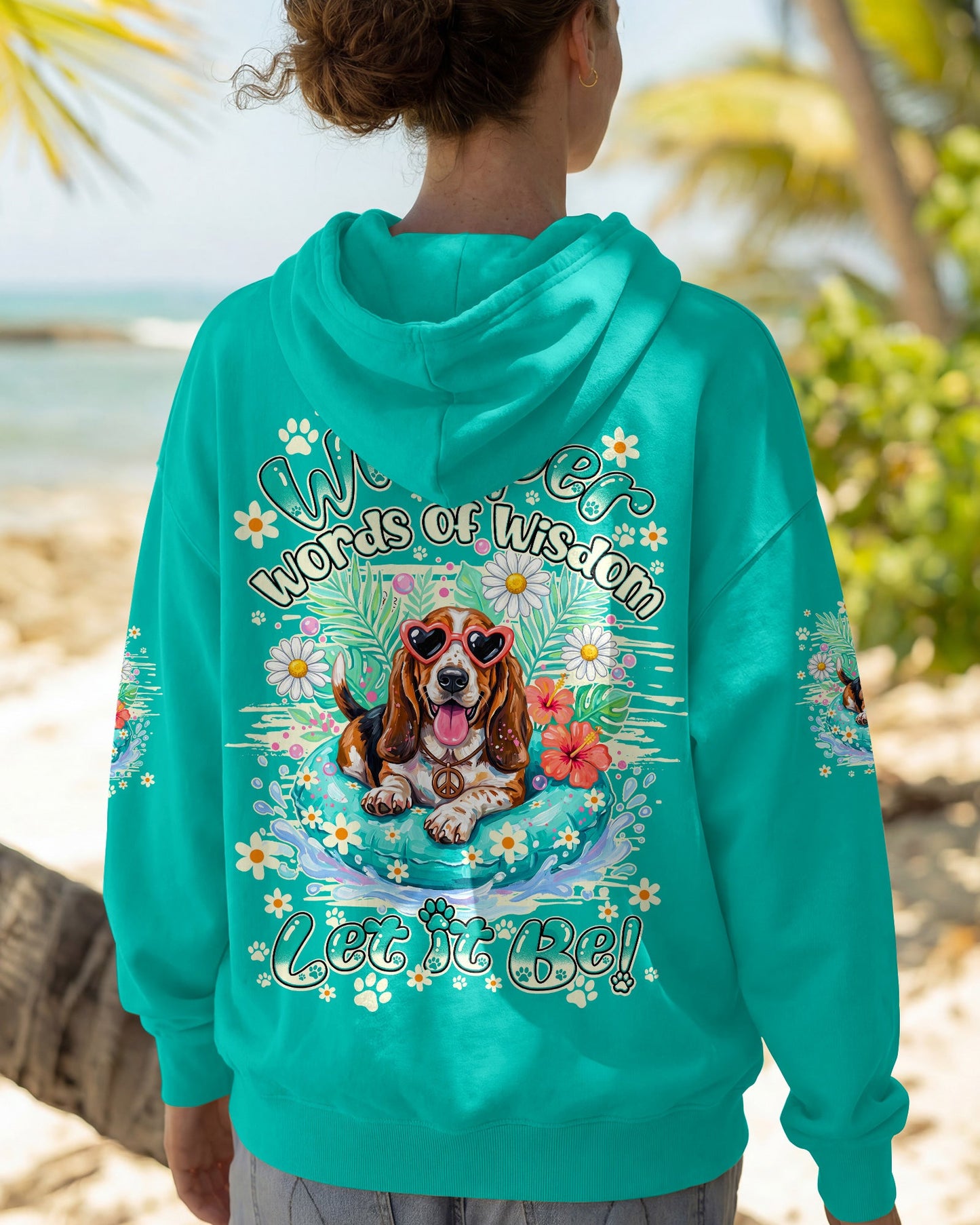 WHISPER WORDS OF WISDOM LET IT BE BASSET HOUND DOG ALL OVER PRINT - TY2904261