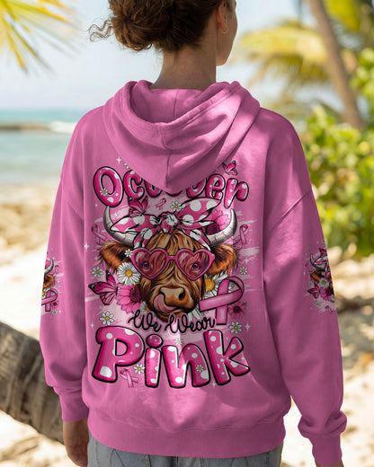 IN OCTOBER WE WEAR PINK COW BREAST CANCER AWARENESS ALL OVER PRINT - TYQY2906261
