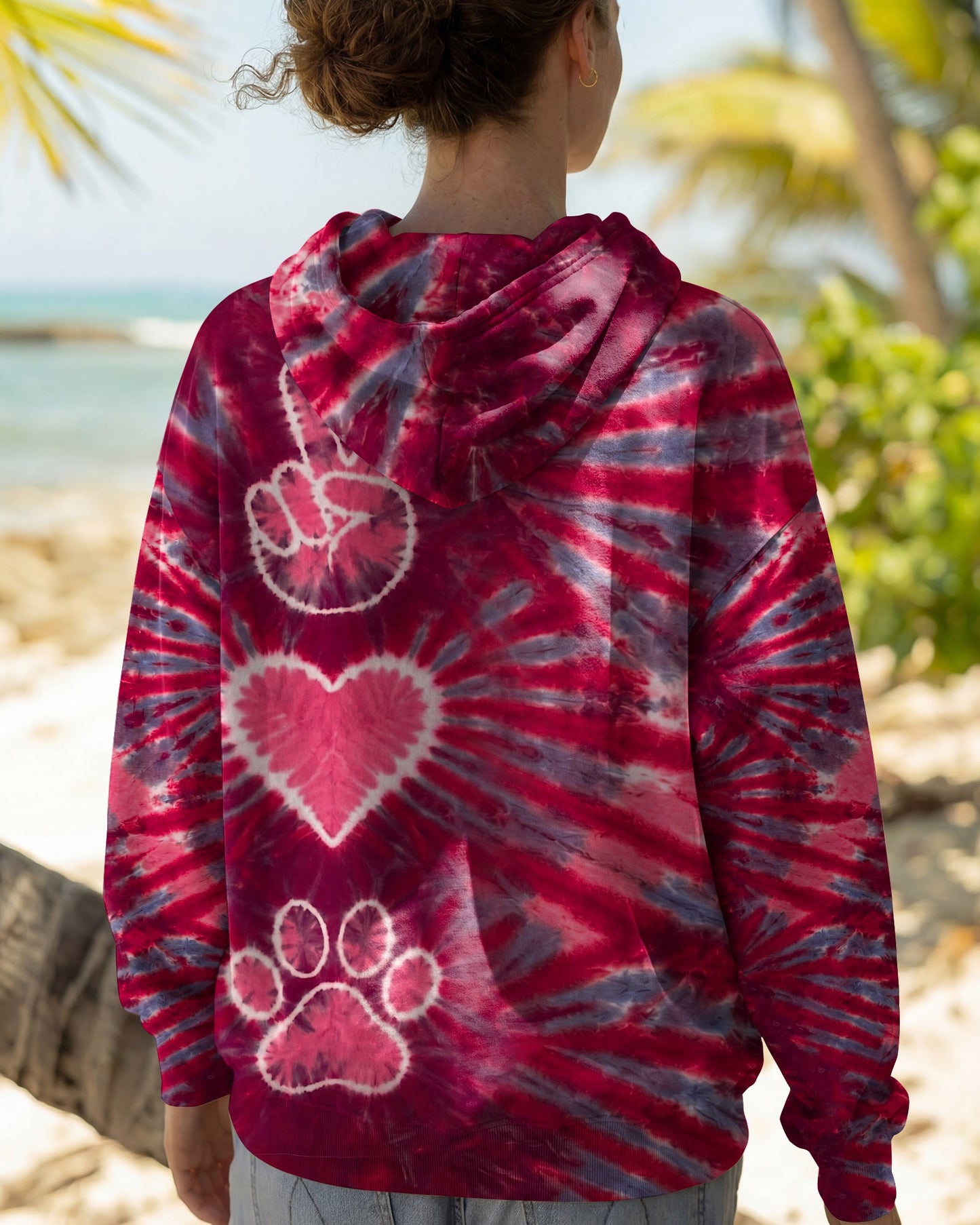 PEACE HAND LOVE PAW PRINT ALL OVER PRINT - TLHN1604262