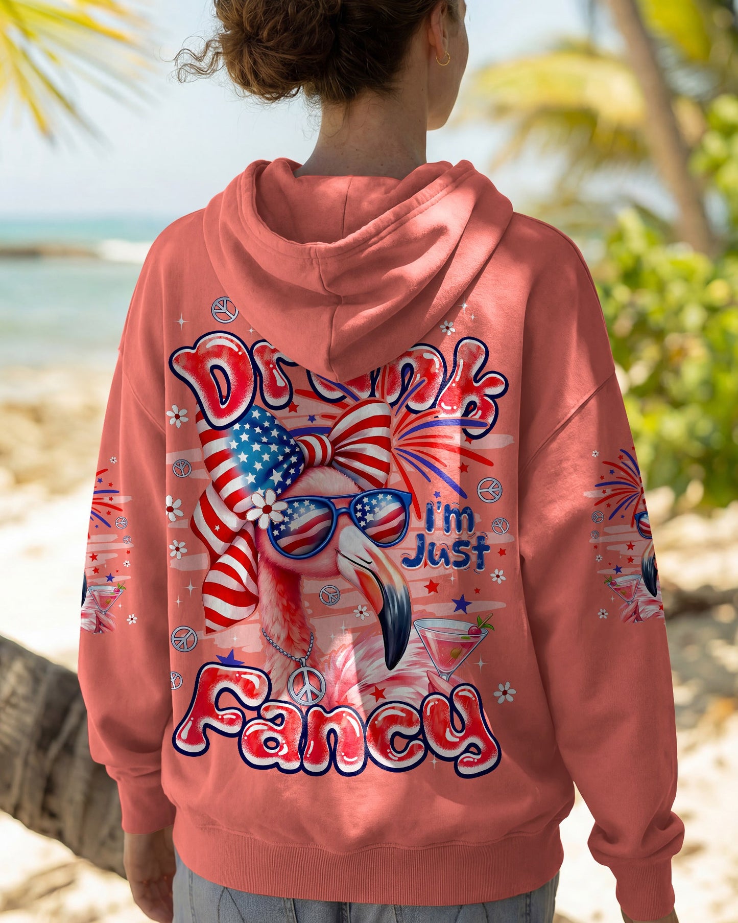 I'M NOT DRUNK I'M JUST FANCY FLAMINGO ALL OVER PRINT - TYPQ2104262