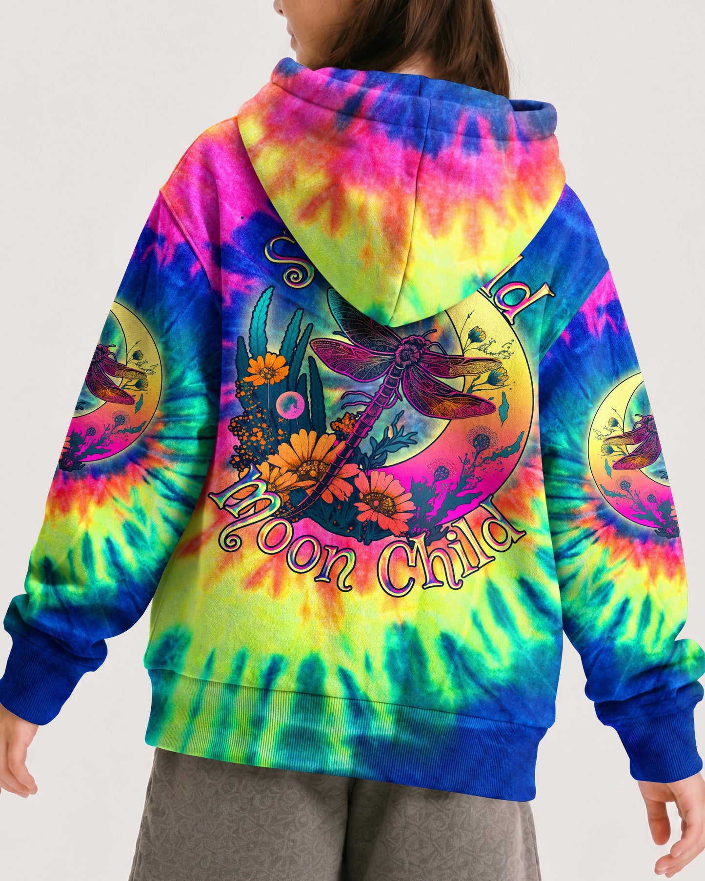 STAY WILD MOON CHILD DRAGONFLY TIE DYE KIDS ALL OVER PRINT - TLNO1812235