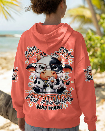 APPARENTLY I HAVE AN ATTITUDE WHO KNEW COW ALL OVER PRINT - TY0206261