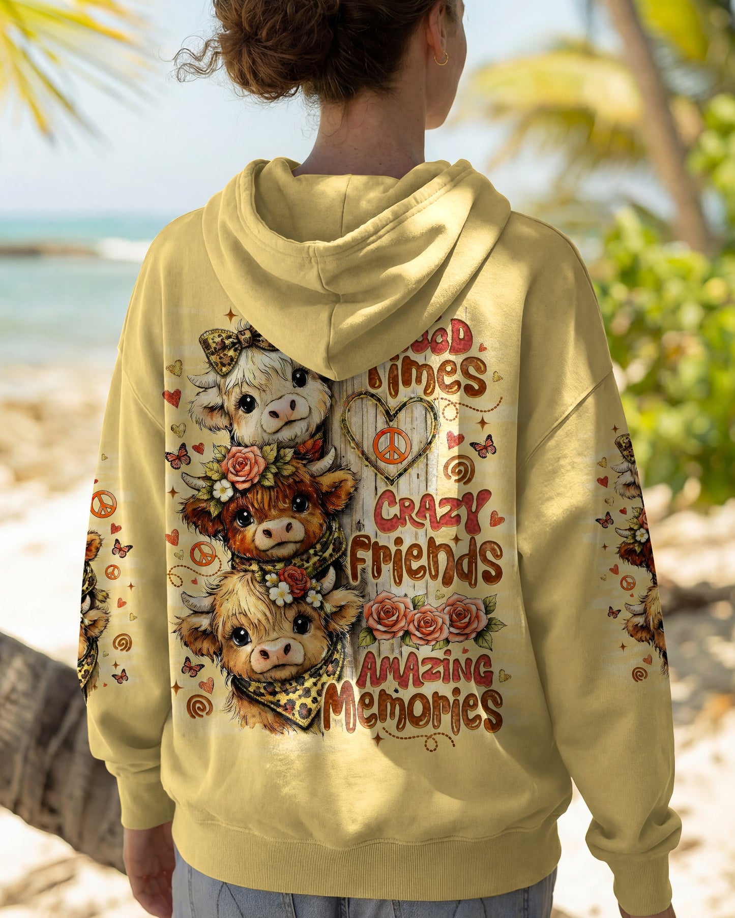 GOOD TIMES CRAZY FRIEND COW ALL OVER PRINT - TLNO1006261