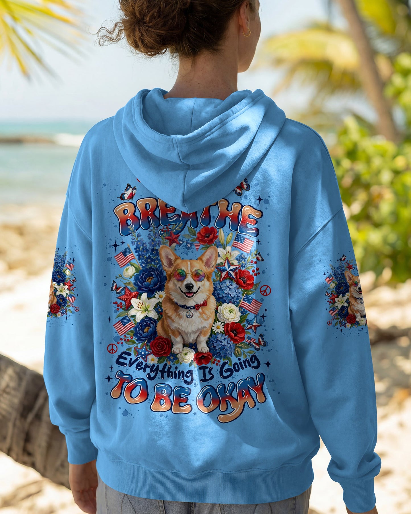JUST BREATHE CORGI DOG ALL OVER PRINT - TYLN1405262
