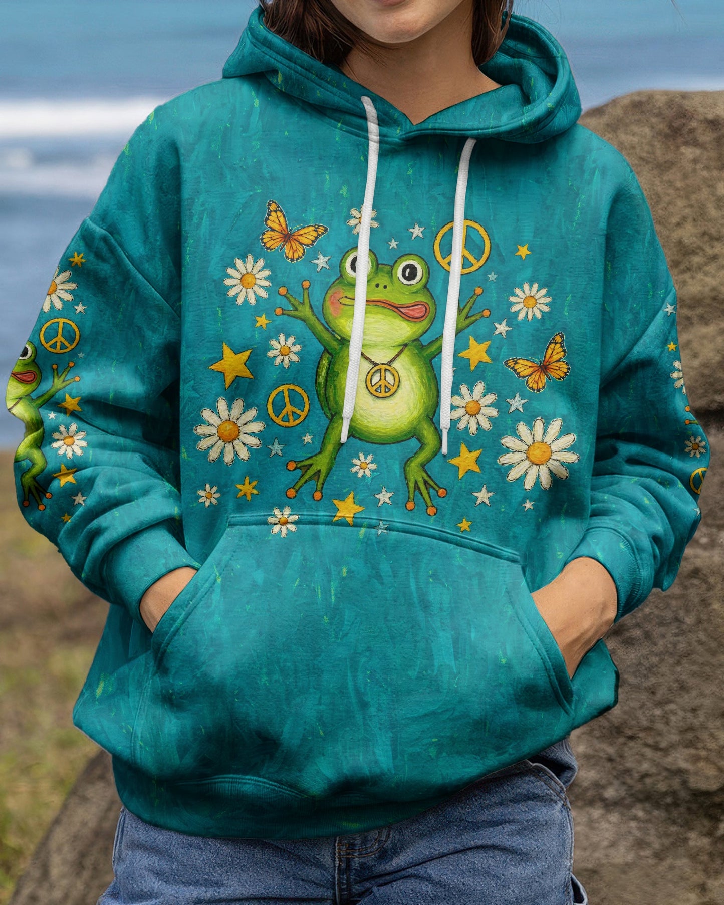 BE YOU THE WORLD WILL ADJUST FROG ALL OVER PRINT  - TLNO2804262