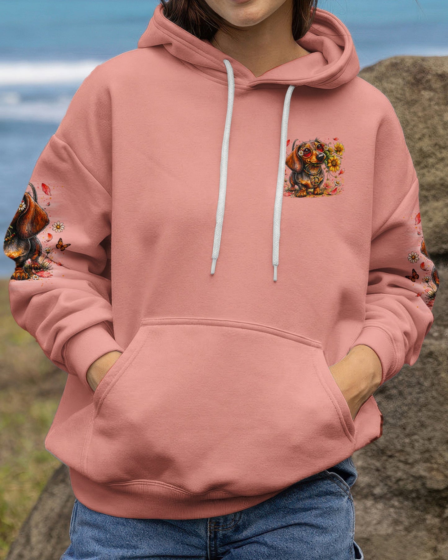 LOVE IS IN THE AIR DACHSHUND DOG ALL OVER PRINT   - TLNO0405261