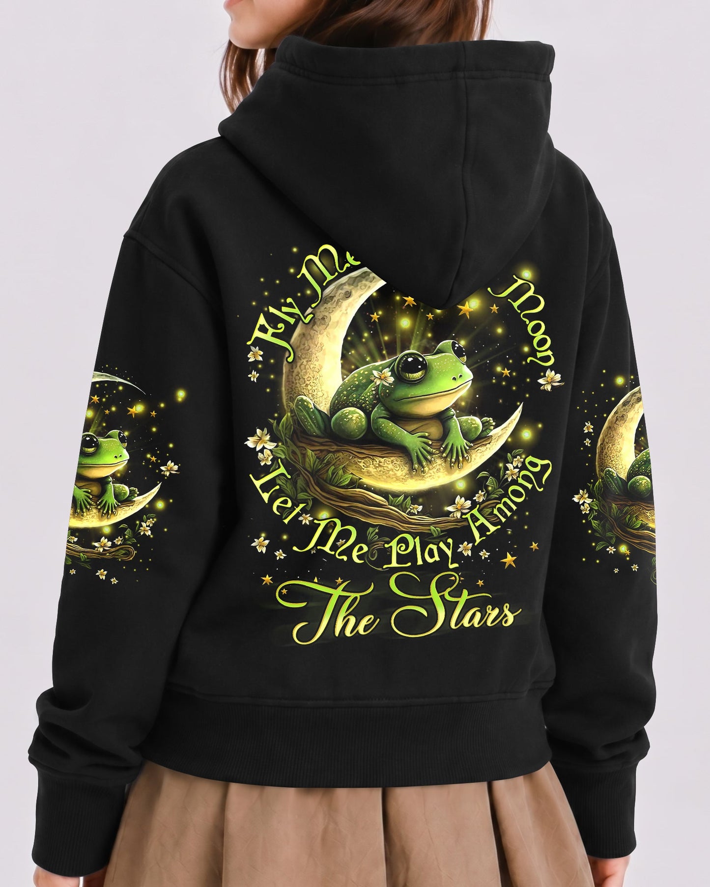 FLY ME TO THE MOON FROG KIDS ALL OVER PRINT - YHDU1812233