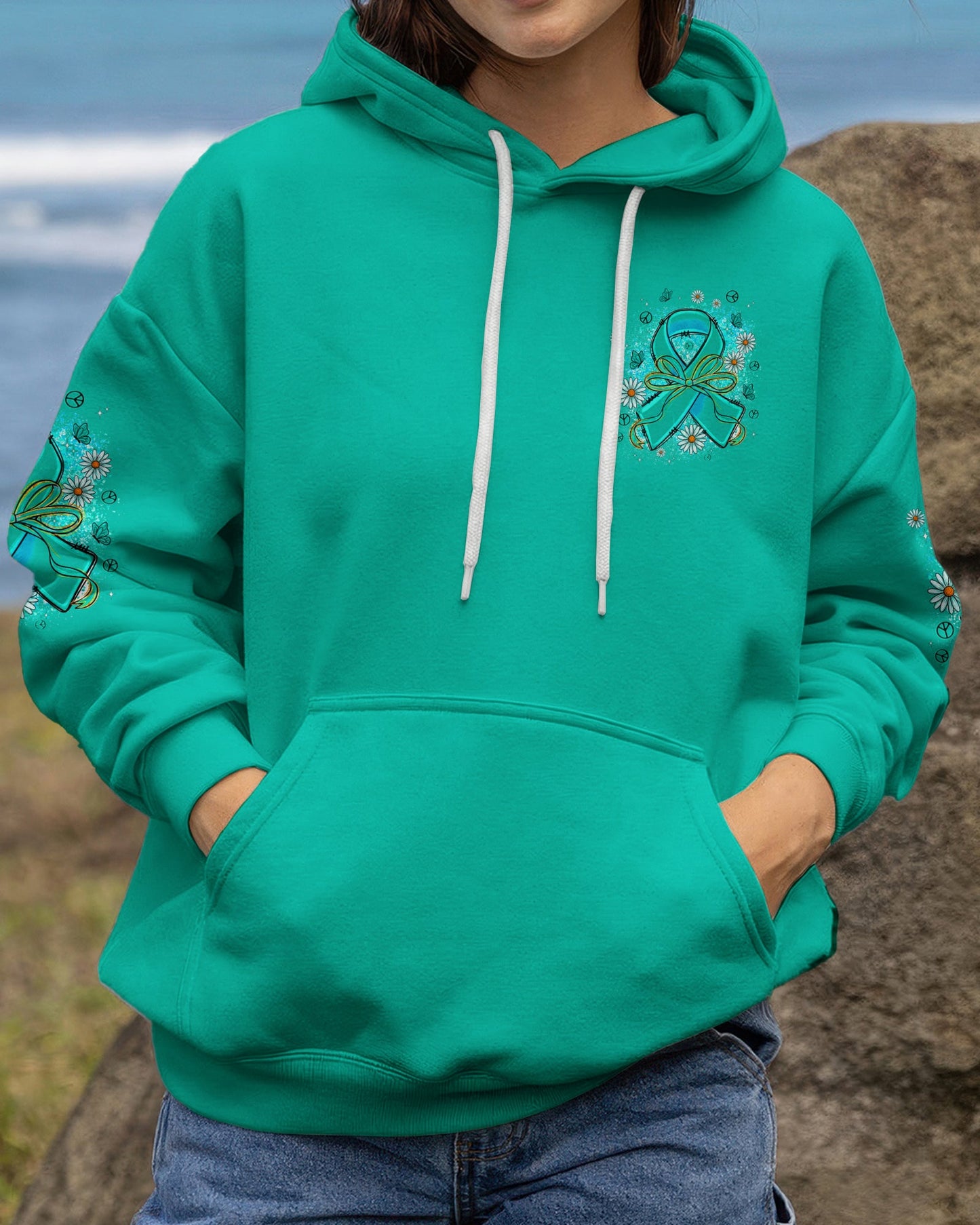 IN SEPTEMBER WE WEAR TEAL OVARIAN CANCER AWARENESS ALL OVER PRINT - TYPQ1507261