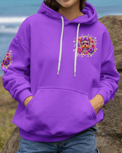 APPARENTLY I HAVE AN ATTITUDE WHO KNEW YORKSHIRE TERRIER DOG ALL OVER PRINT - TY1605261