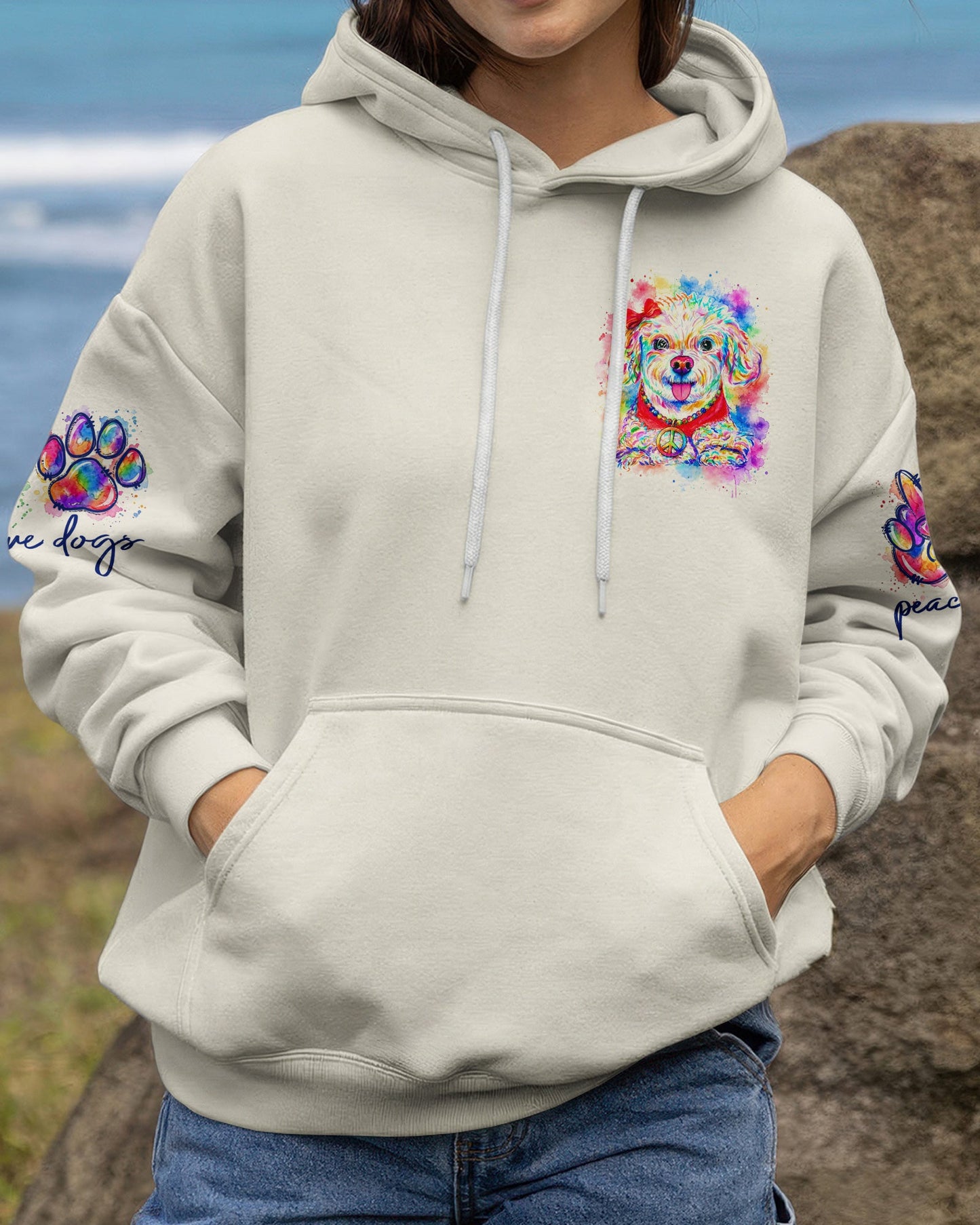 WHISPER WORDS OF WISDOM LET IT BE POODLE DOG ALL OVER PRINT - RI0705261