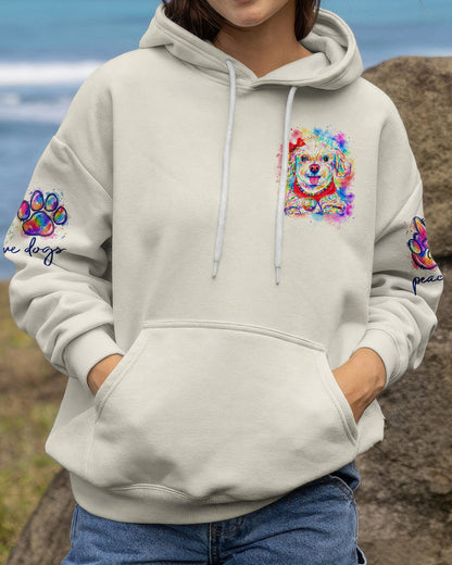 WHISPER WORDS OF WISDOM LET IT BE POODLE DOG ALL OVER PRINT - RI0705261