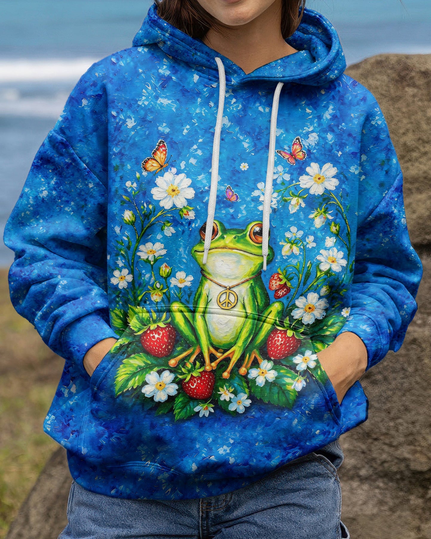 BE YOU THE WORLD WILL ADJUST FROG ALL OVER PRINT - TLHG0805264