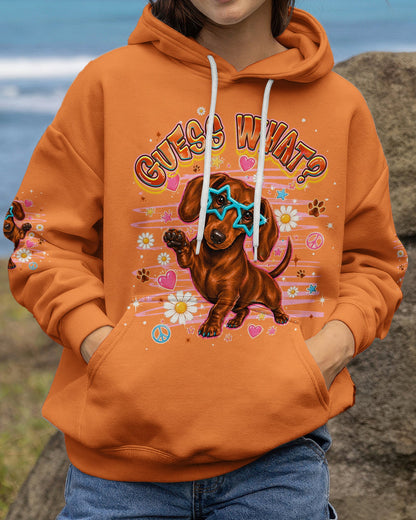 GUESS WHAT DACHSHUND DOG FUNNY ALL OVER PRINT - TLHG2505261