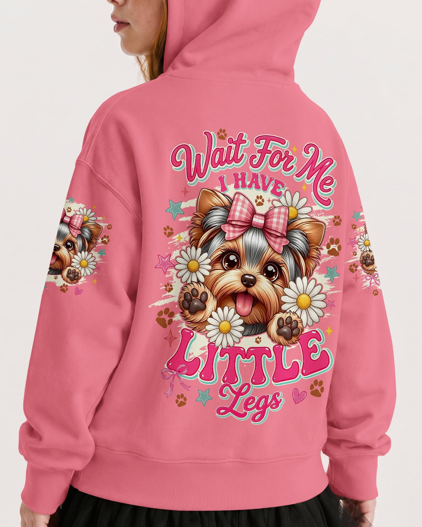 WAIT FOR ME I HAVE LITTLE LEGS YORKSHIRE TERRIER DOG KIDS ALL OVER PRINT - TYQY2805262