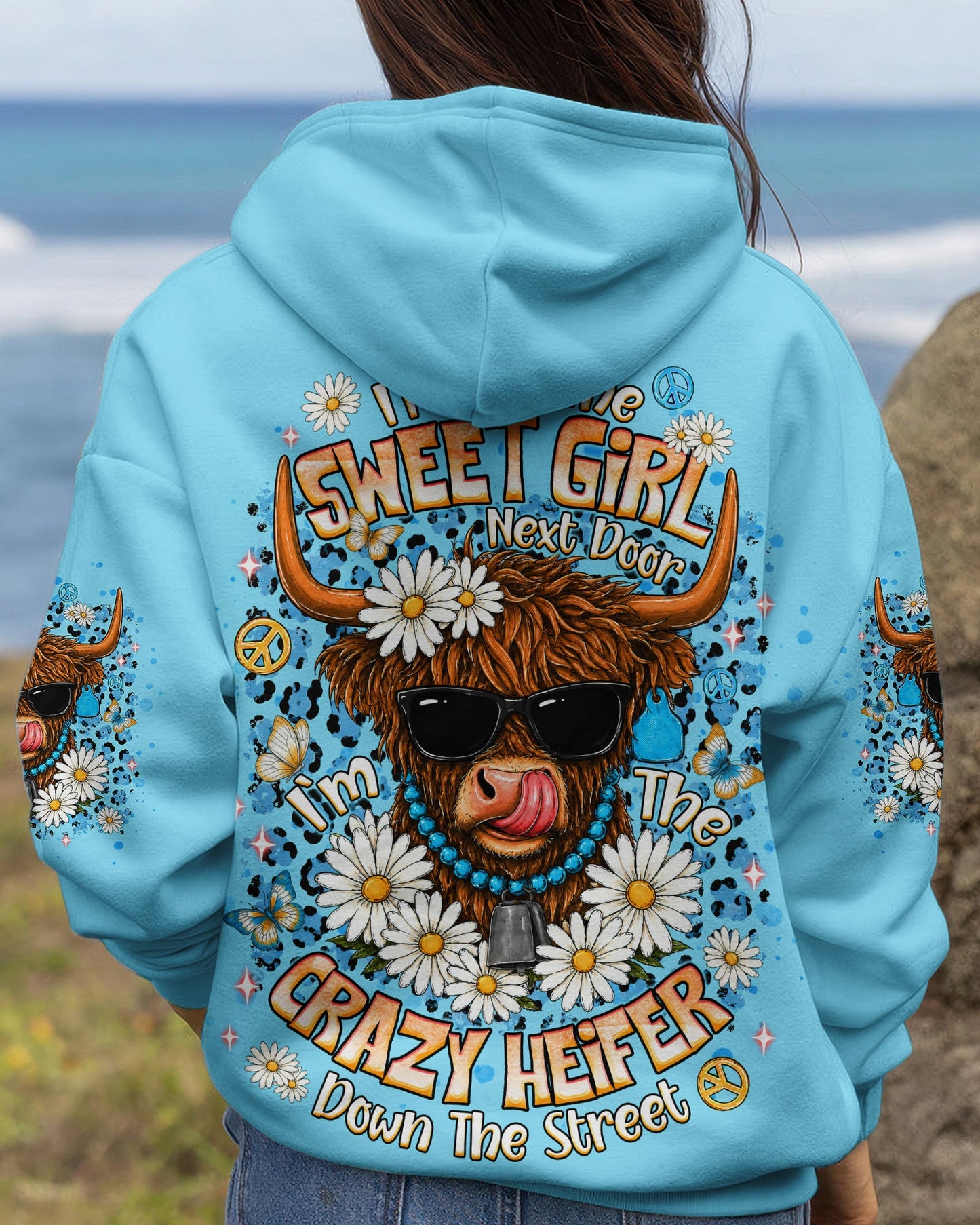 CRAZY HEIFER DOWN THE STREET COW ALL OVER PRINT  - TLNT2406262