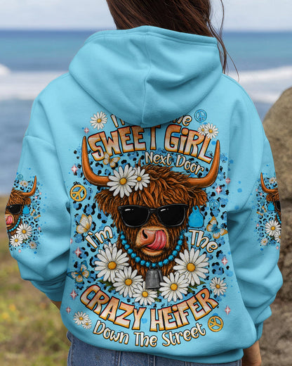 CRAZY HEIFER DOWN THE STREET COW ALL OVER PRINT  - TLNT2406262