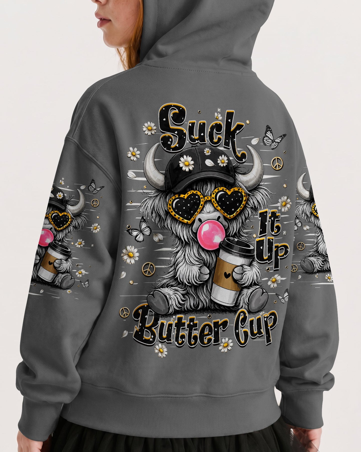 SUCK IT UP BUTTERCUP COW KIDS ALL OVER PRINT  - TLHN0806264