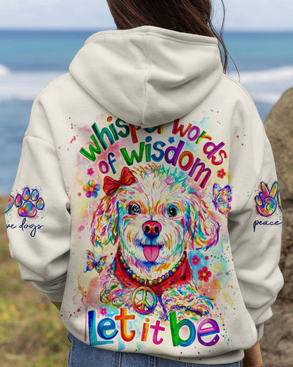 WHISPER WORDS OF WISDOM LET IT BE POODLE DOG ALL OVER PRINT - RI0705261