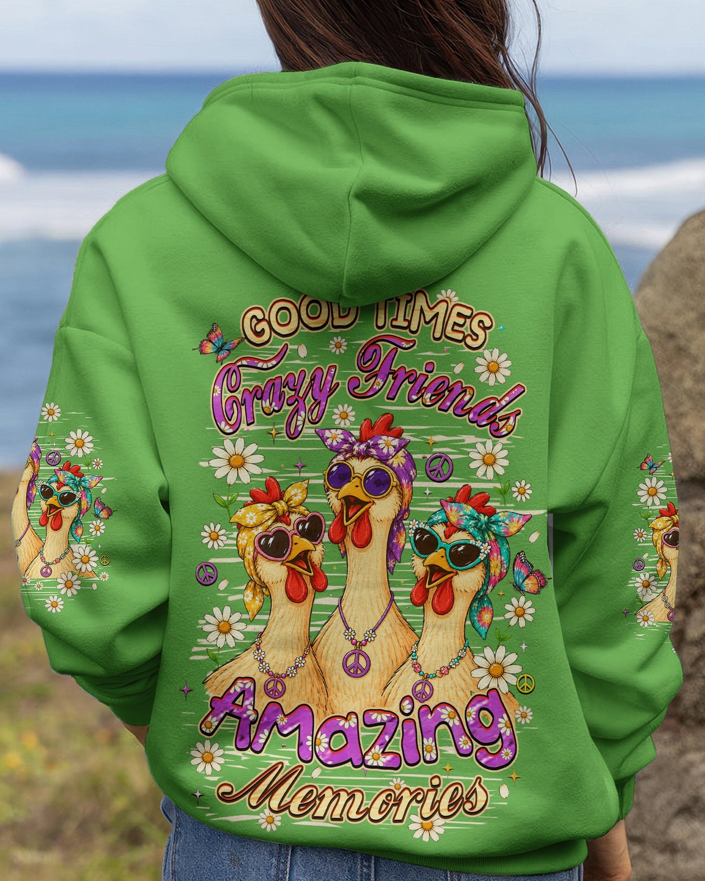 GOOD TIMES CRAZY FRIEND CHICKEN ALL OVER PRINT - TLHN0207261