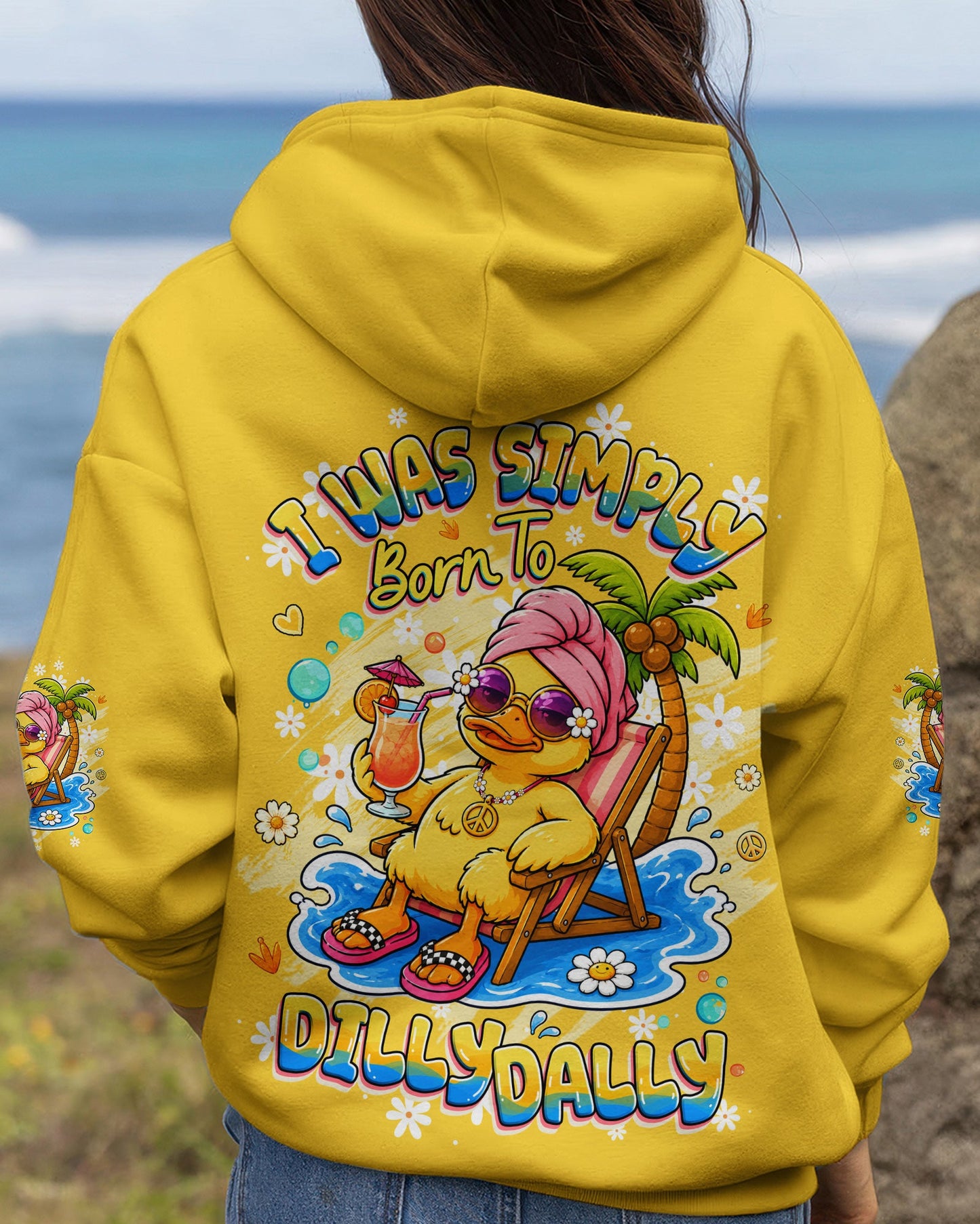 I WAS SIMPLY BORN TO DILLY DALLY DUCK ALL OVER PRINT - TLHG2005263