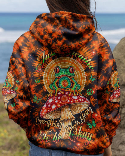 JUST BREATHE FROG SWIRL ALL OVER PRINT  - TLHN2404261