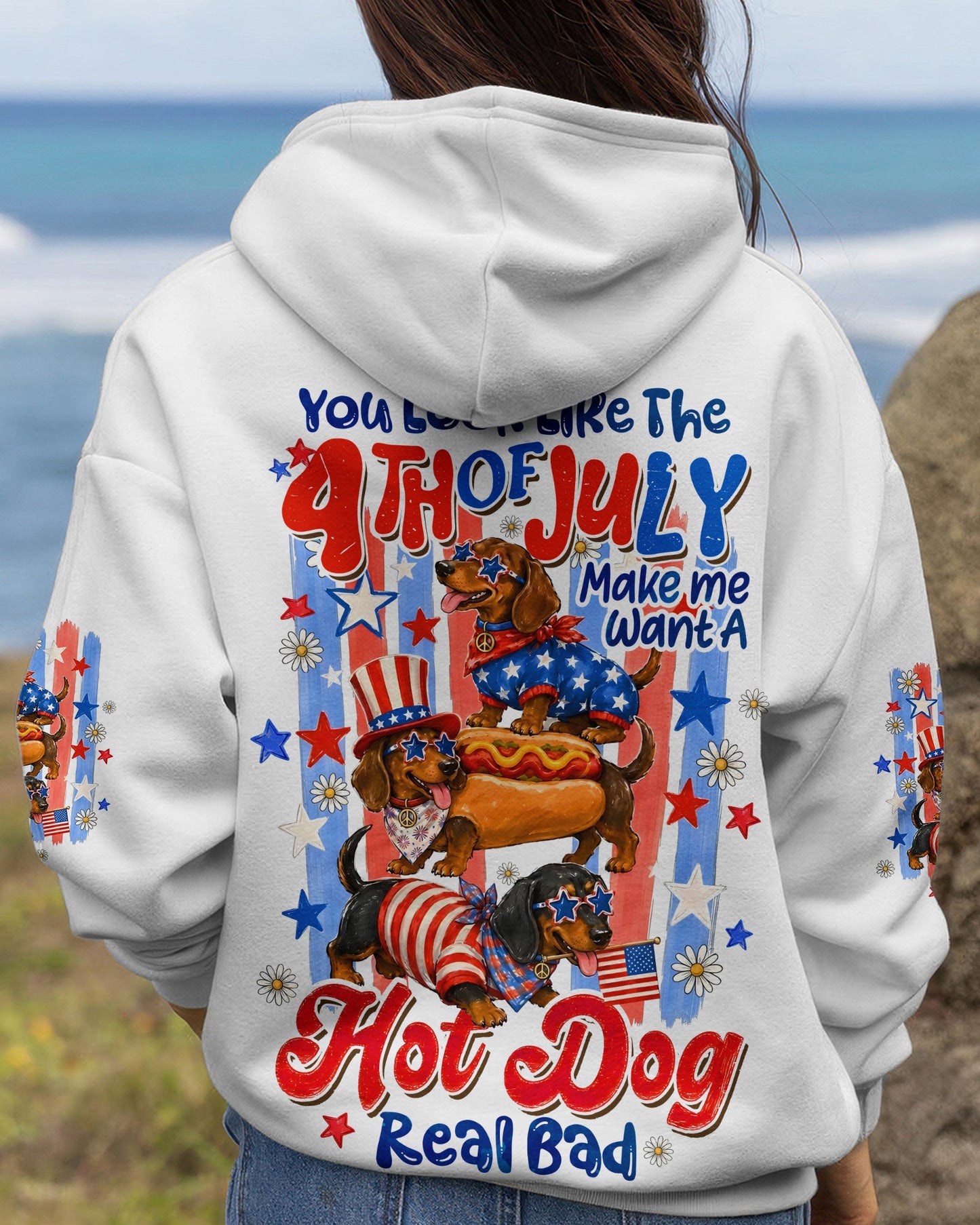 YOU LOOK LIKE THE 4TH OF JULY DACHSHUND DOG ALL OVER PRINT - TYQY0306262