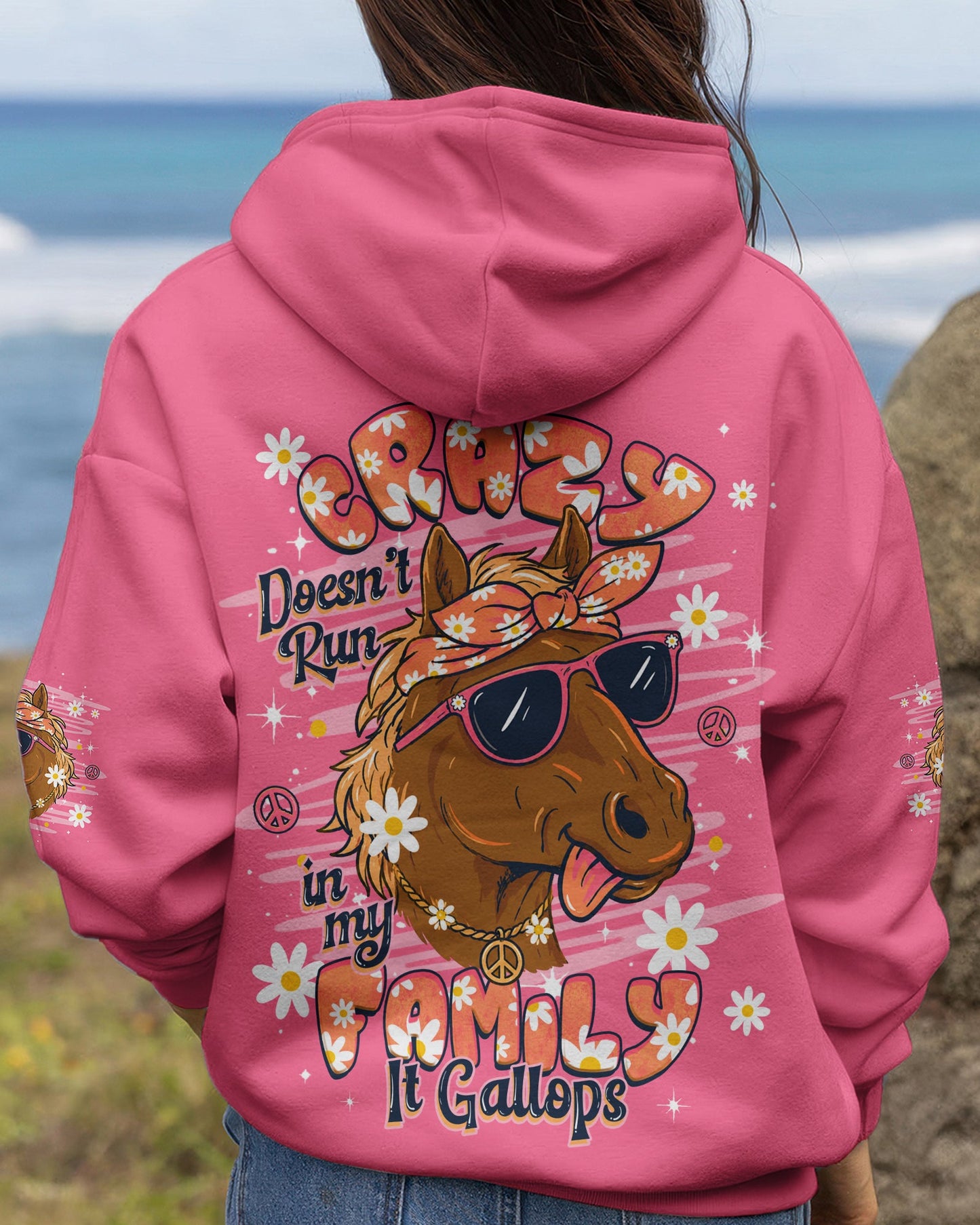 CRAZY DOESN'T RUN HORSE ALL OVER PRINT  - TLHG1506262