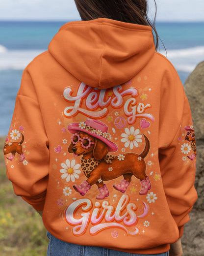 LET'S GO GIRLS DACHSHUND DOG  ALL OVER PRINT  - TLTW2905262