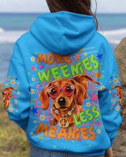MORE WEENIES LESS MEANIES DACHSHUND DOG ALL OVER PRINT - TLNT1605263