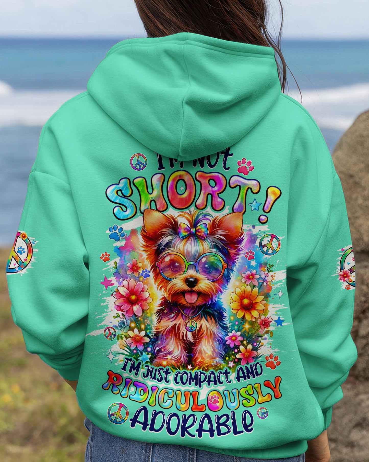 I'M NOT SHORT YORKSHIRE TERRIER DOG ALL OVER PRINT - TYQY1405263