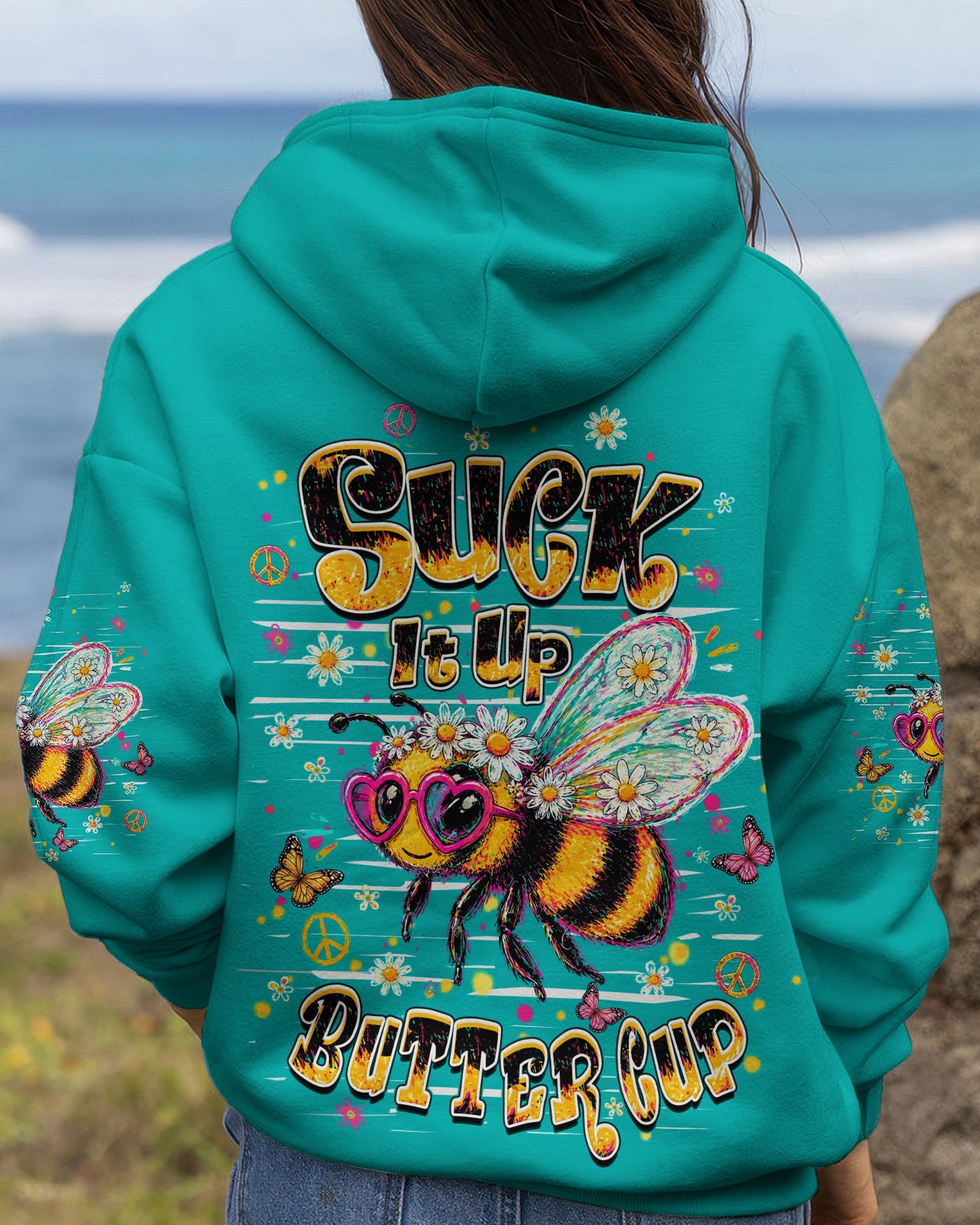 SUCK IT UP BUTTERCUP BEE ALL OVER PRINT  - TLHN1106261