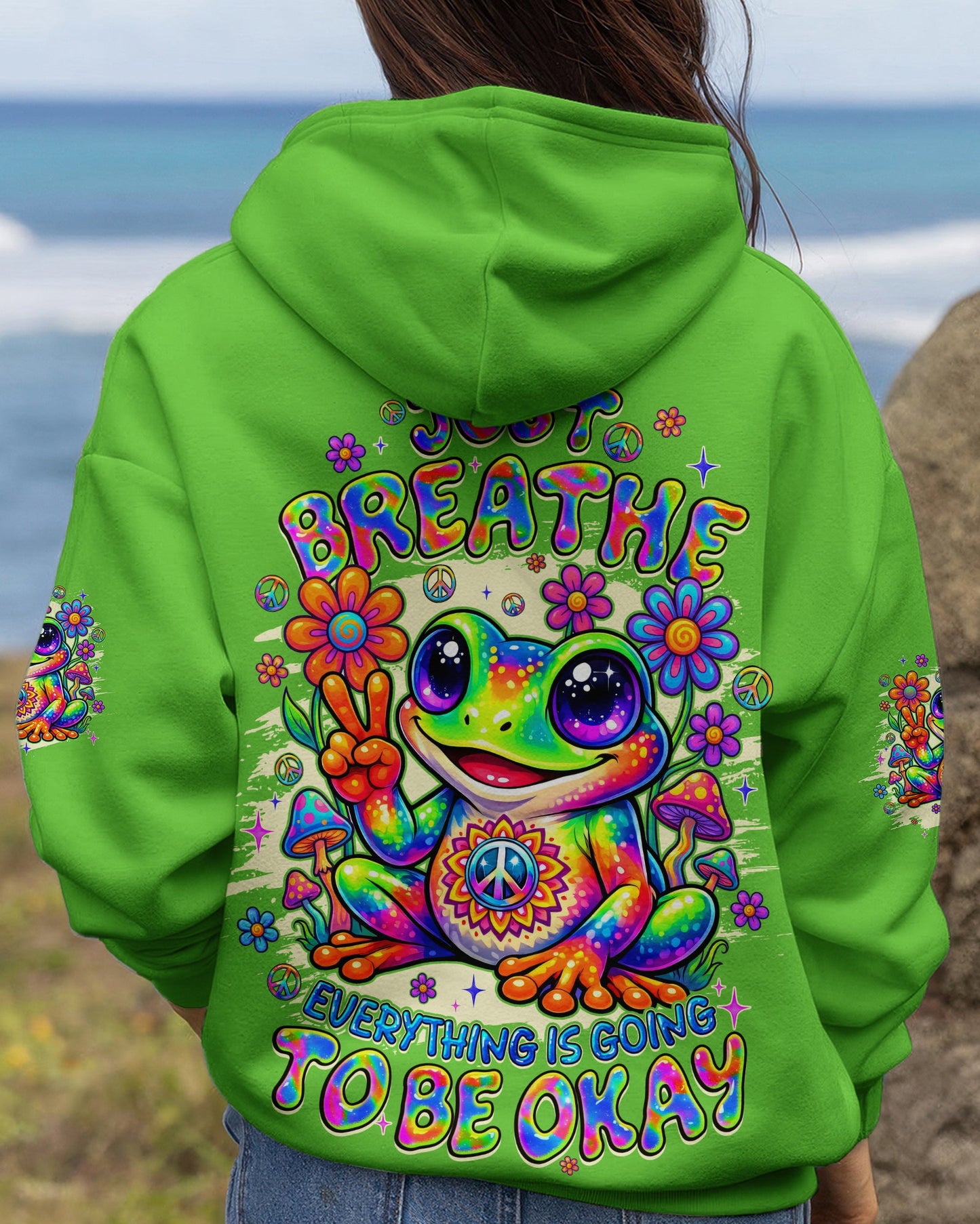 JUST BREATHE FROG ALL OVER PRINT - TYQY1605262