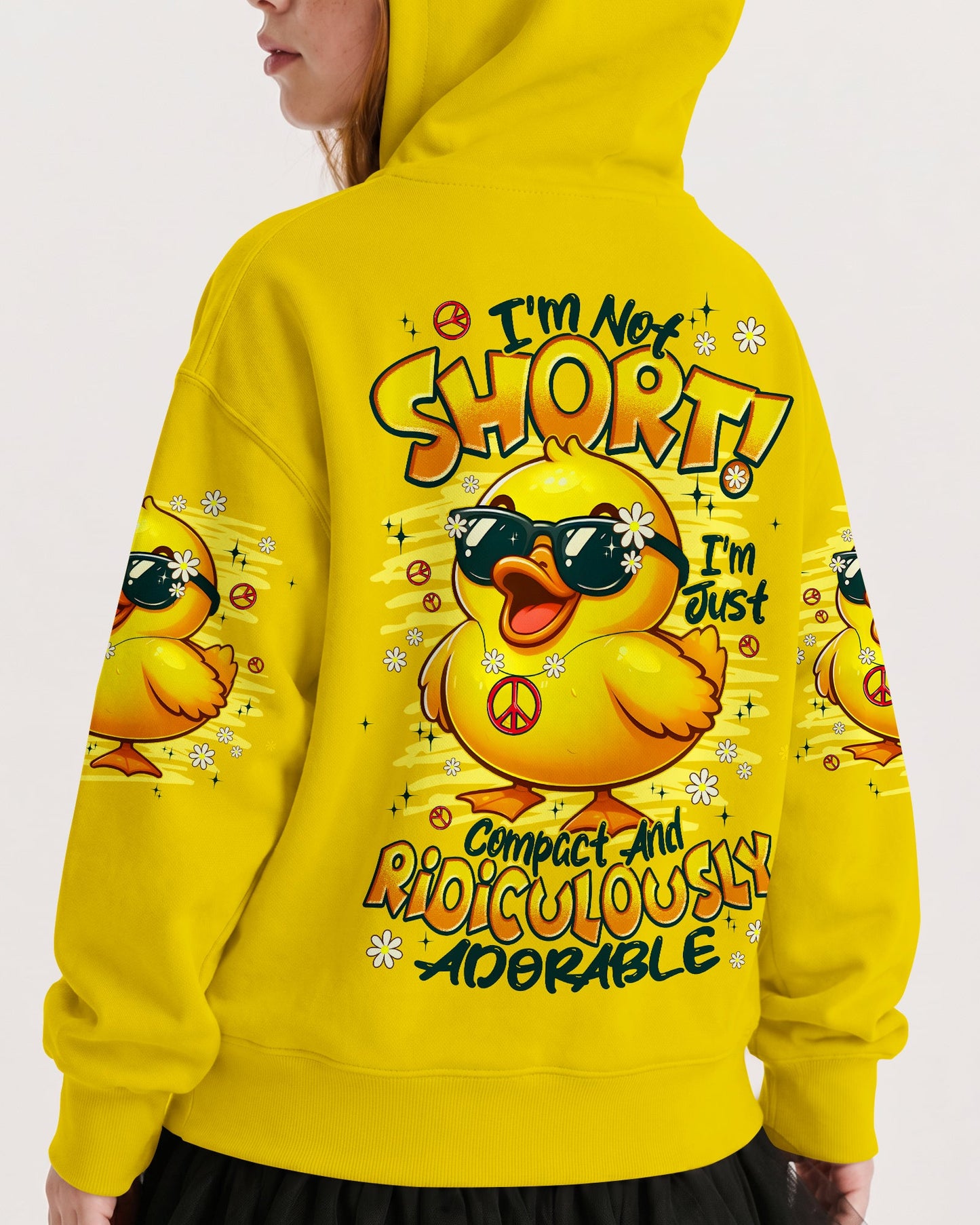 I'M NOT SHORT DUCK HIPPIE KIDS ALL OVER PRINT - TYPQ1206261