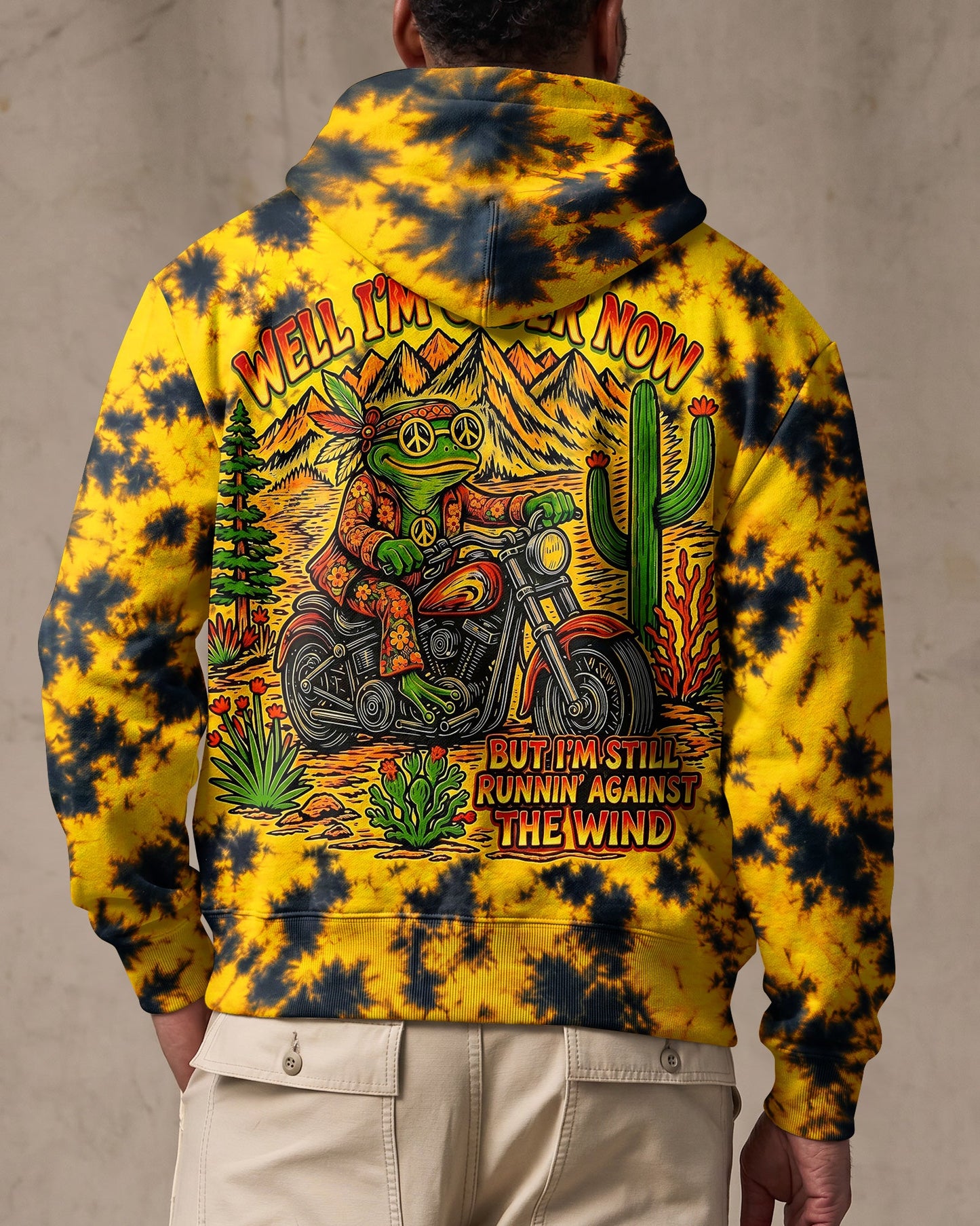 WELL I'M OLDER NOW HIPPIE FROG ALL OVER PRINT - RI2606261