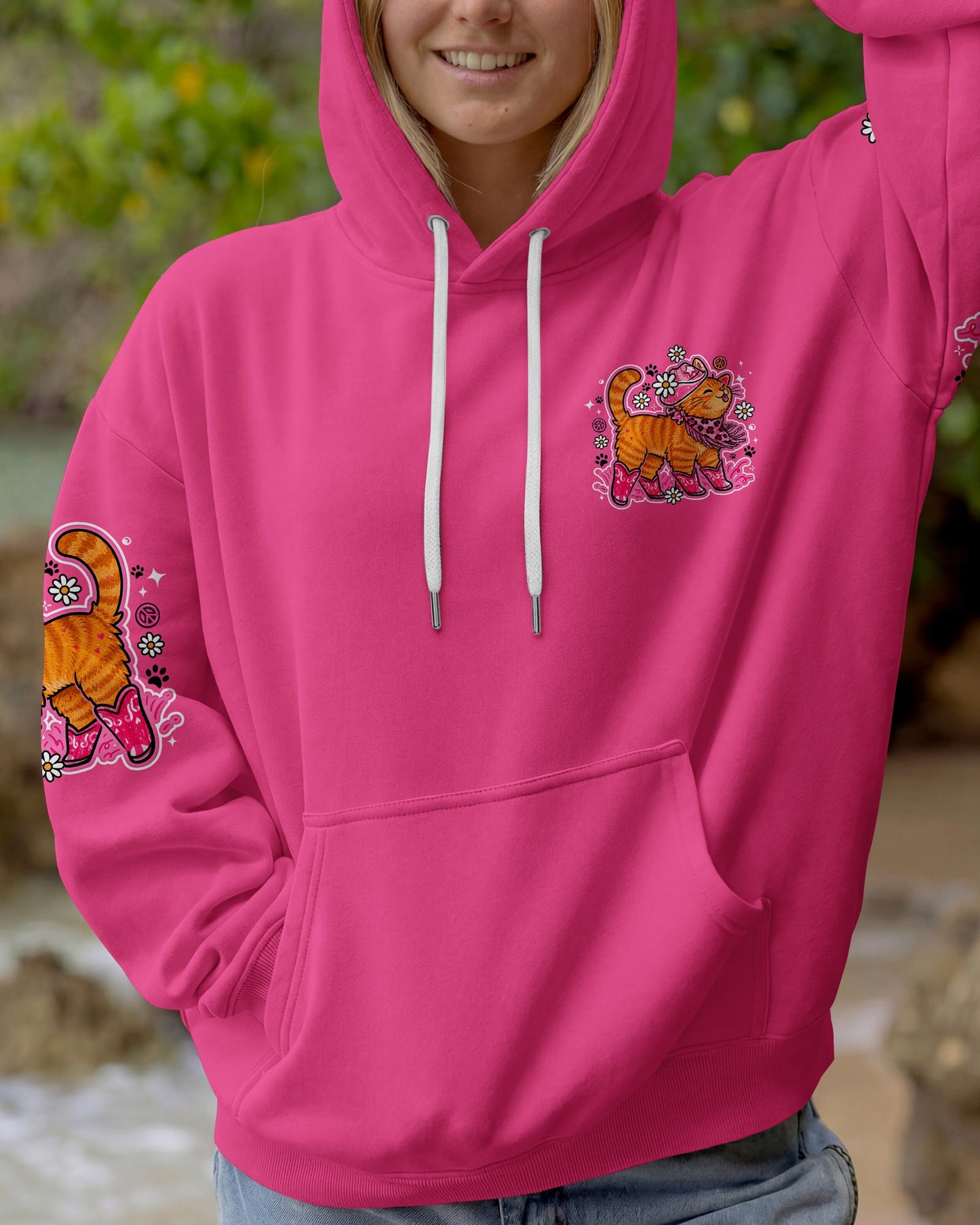 MEOWDY PAWTNER ORANGE TABBY CAT ALL OVER PRINT - TLNO0907262