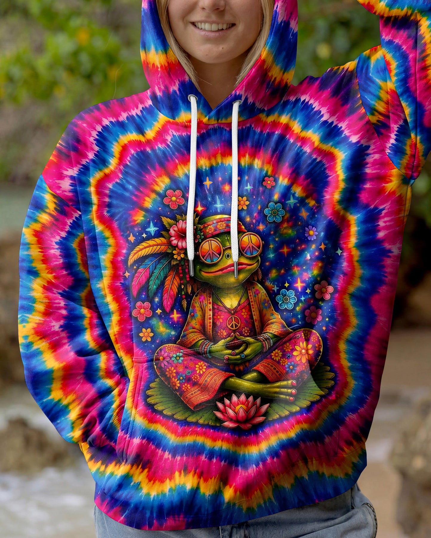 JUST BREATHE FROG SWIRL ALL OVER PRINT - KMTM2105261
