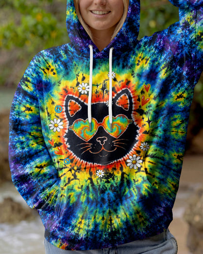 PEACE LOVE AND MEOW CAT BURST ALL OVER PRINT - TLTW0907262