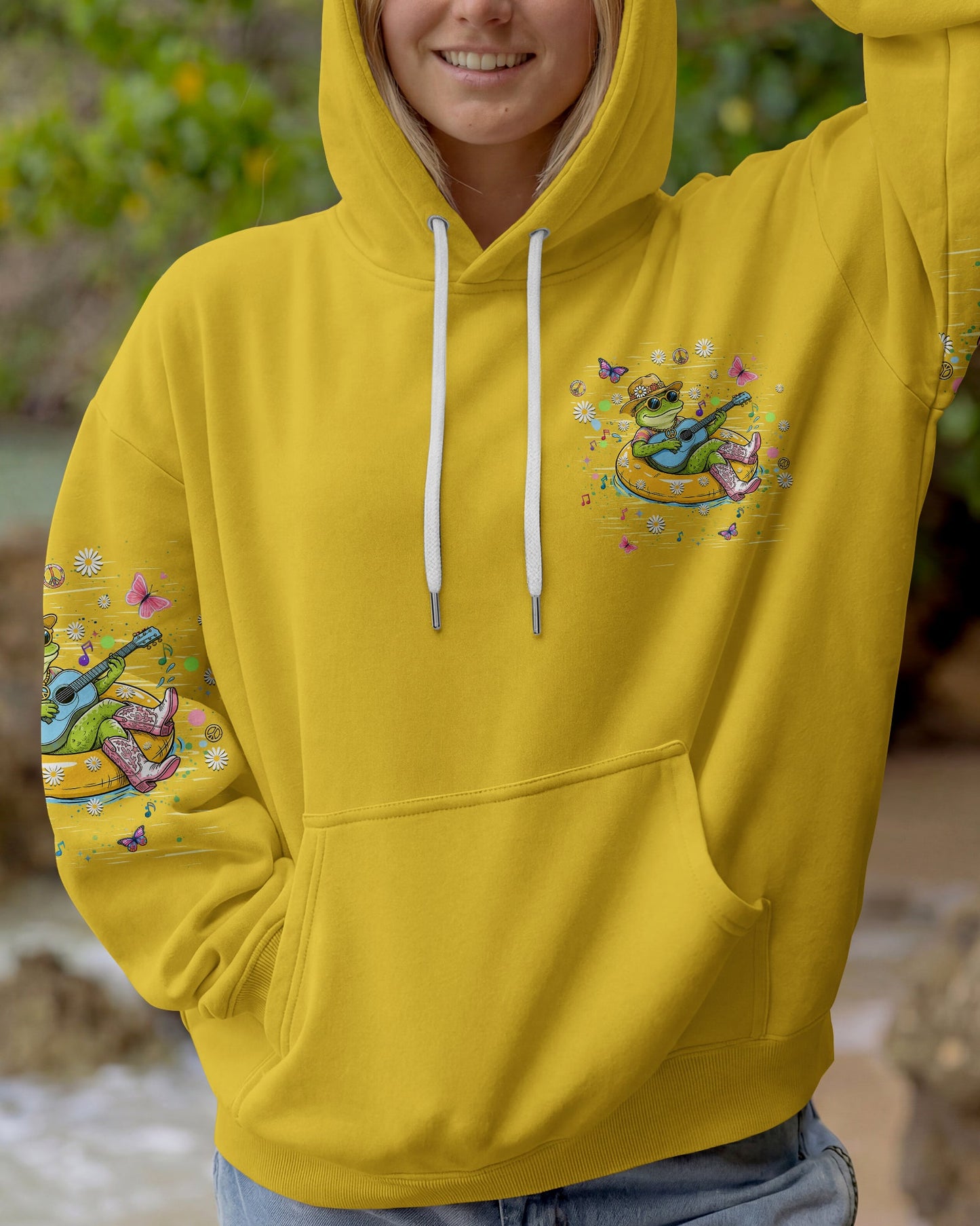 HOTTER THAN A HOOCHIE COOCHIE  FROG ALL OVER PRINT  - TLHN0505263