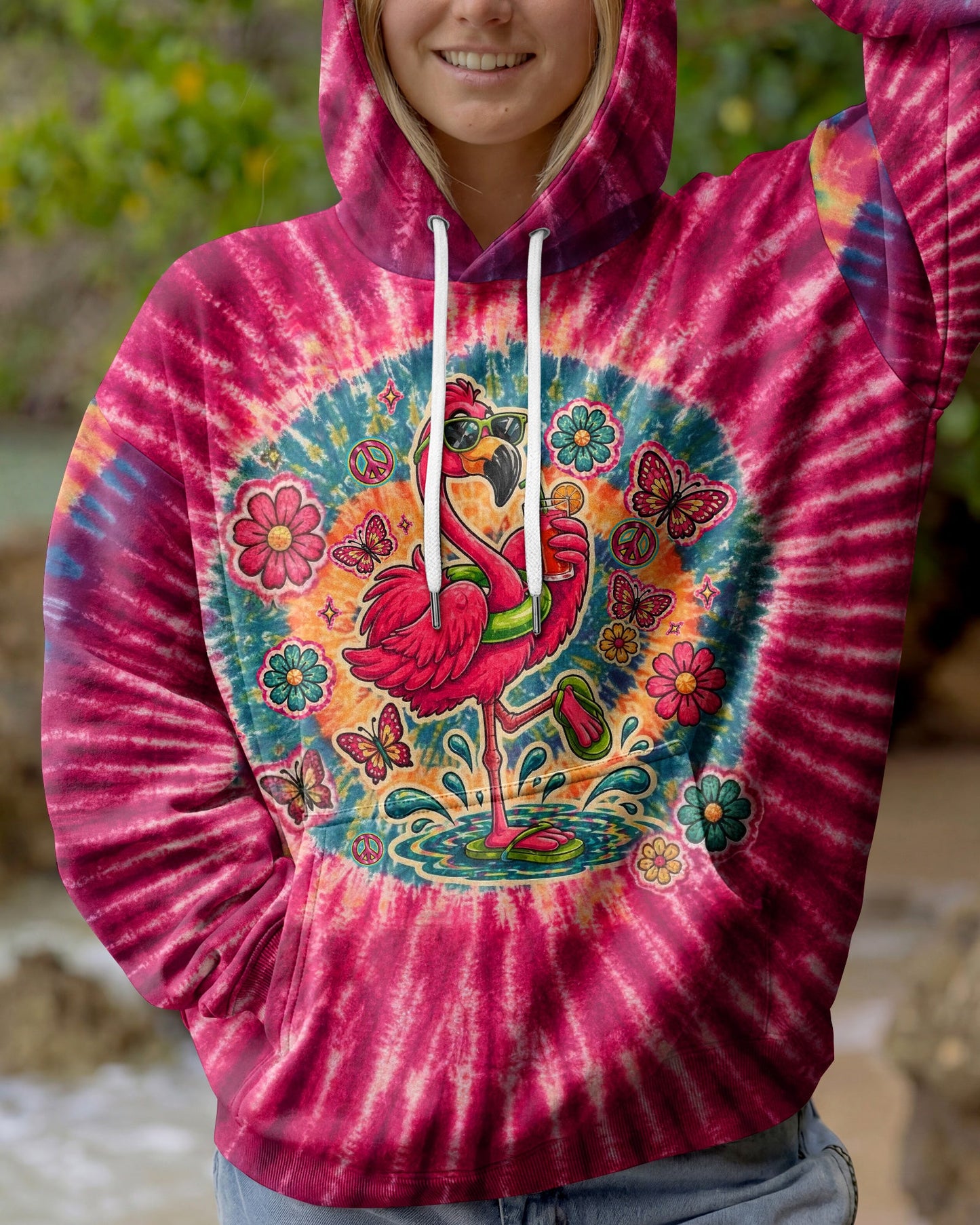 I WAS SIMPLY BORN TO DILLY DALLY FLAMINGO  ALL OVER PRINT - TLTW0405262