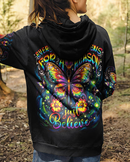 JUST BELIEVE BUTTERFLY GLOW ALL OVER PRINT - KM2404261