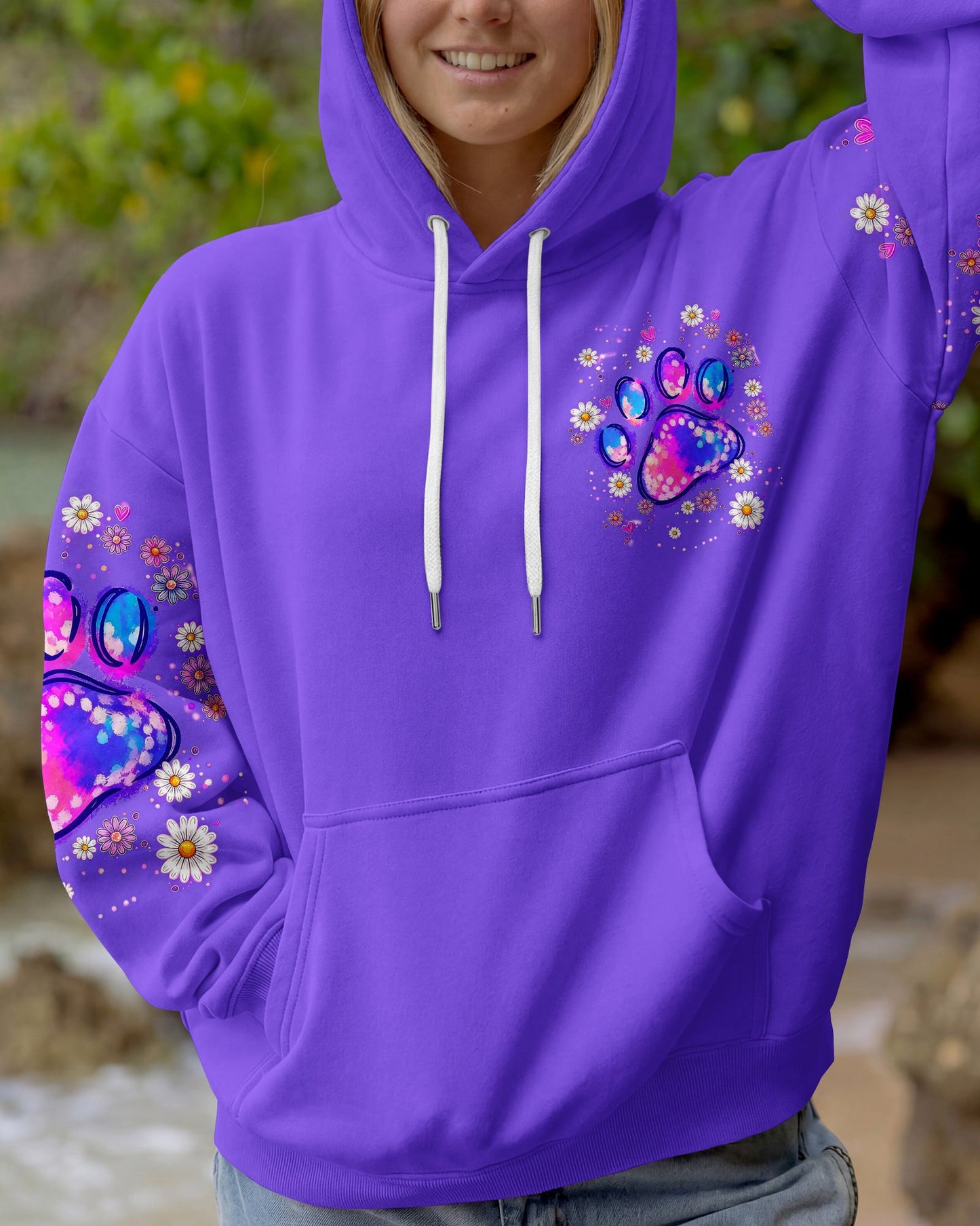 JUST A GIRL WHO LOVES HER DOG PAW ALL OVER PRINT  - TLNT0405264