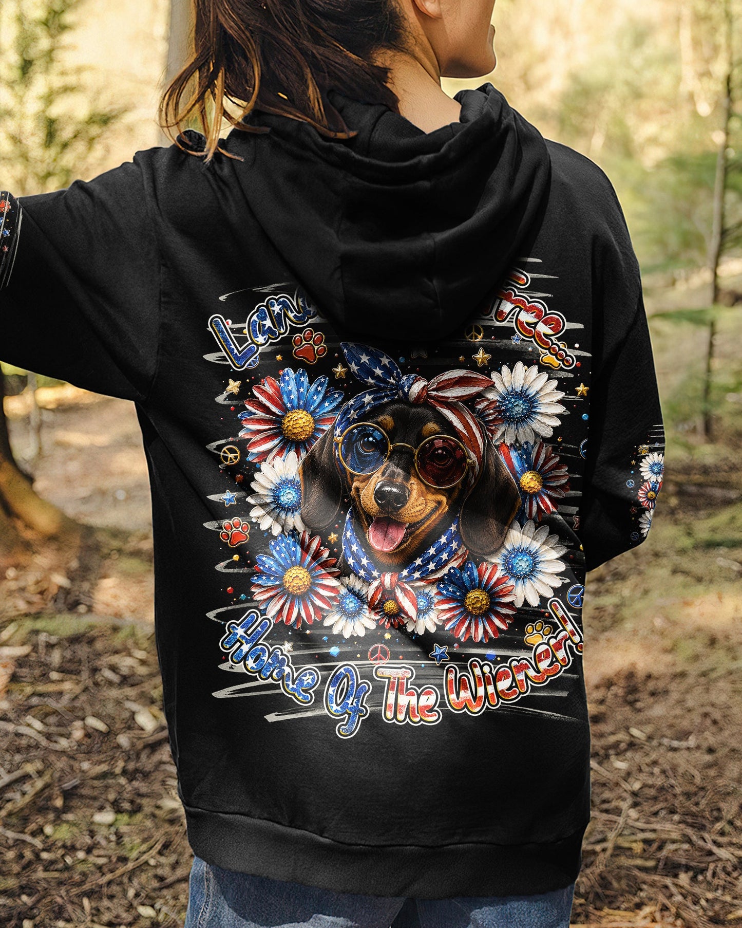 LAND OF THE FREE DACHSHUND DOG ALL OVER PRINT - TLHG1905261