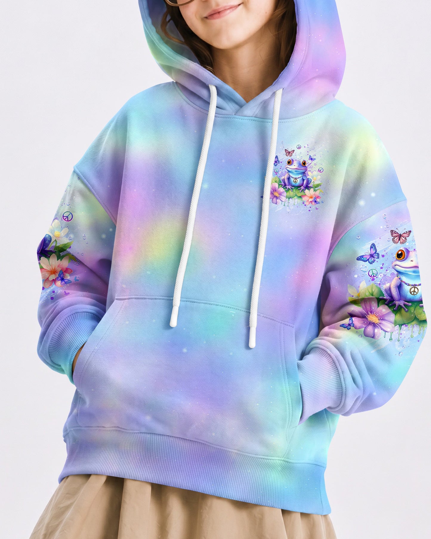 BE YOU THE WORLD WILL ADJUST FROG KIDS ALL OVER PRINT - YHDU1812237