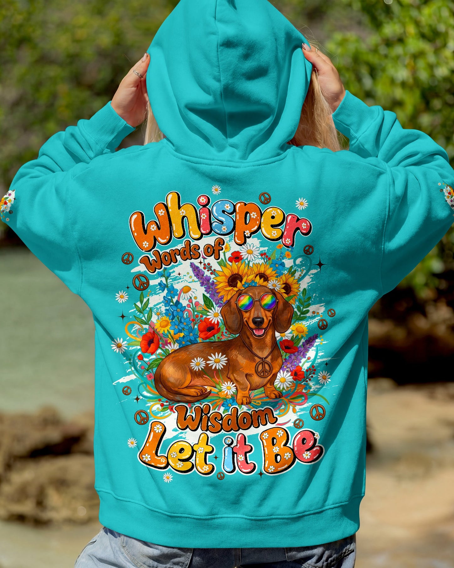 WHISPER WORDS OF WISDOM LET IT BE DACHSHUND DOG ALL OVER PRINT - TYQY0405262
