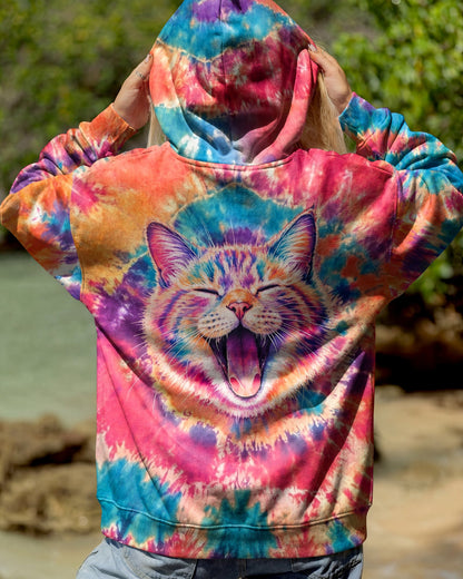 JOYFUL CAT WATERCOLOR PATTERN  ALL OVER PRINT - TLNO2404261