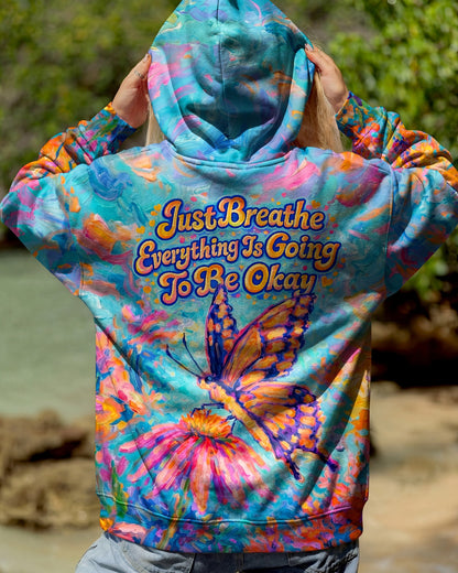JUST BREATHE BUTTERFLY ALL OVER PRINT  - TLNO1404261