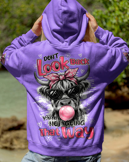 DON'T LOOK BACK YOU'RE NOT GOING THAT WAY COW ALL OVER PRINT - TY1504261